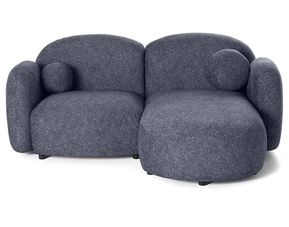 Canapé d'angle droit 3 places en tissu moucheté Velris