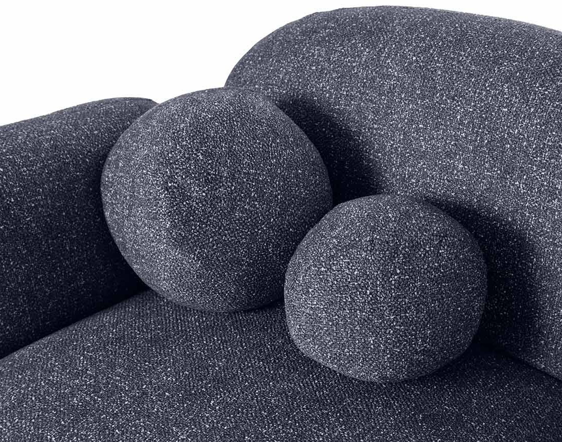 Canapé d'angle droit 3 places en tissu moucheté Velris