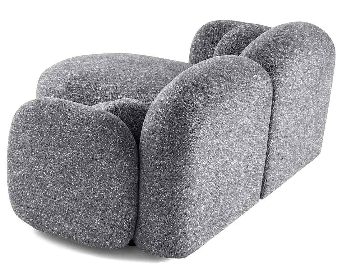 Canapé d'angle gauche 3 places en tissu moucheté Velris Canapé d'angle gauche 3 places en tissu moucheté Velris