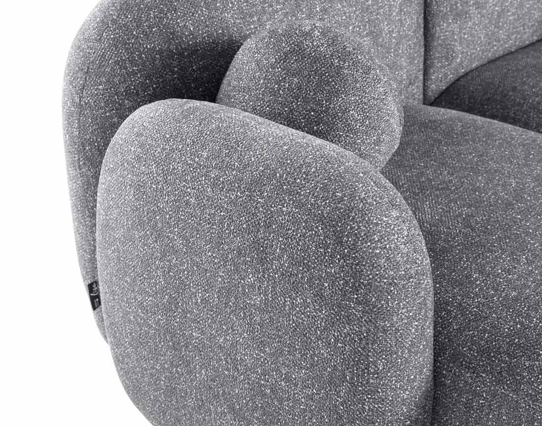 Canapé d'angle gauche 3 places en tissu moucheté Velris Canapé d'angle gauche 3 places en tissu moucheté Velris