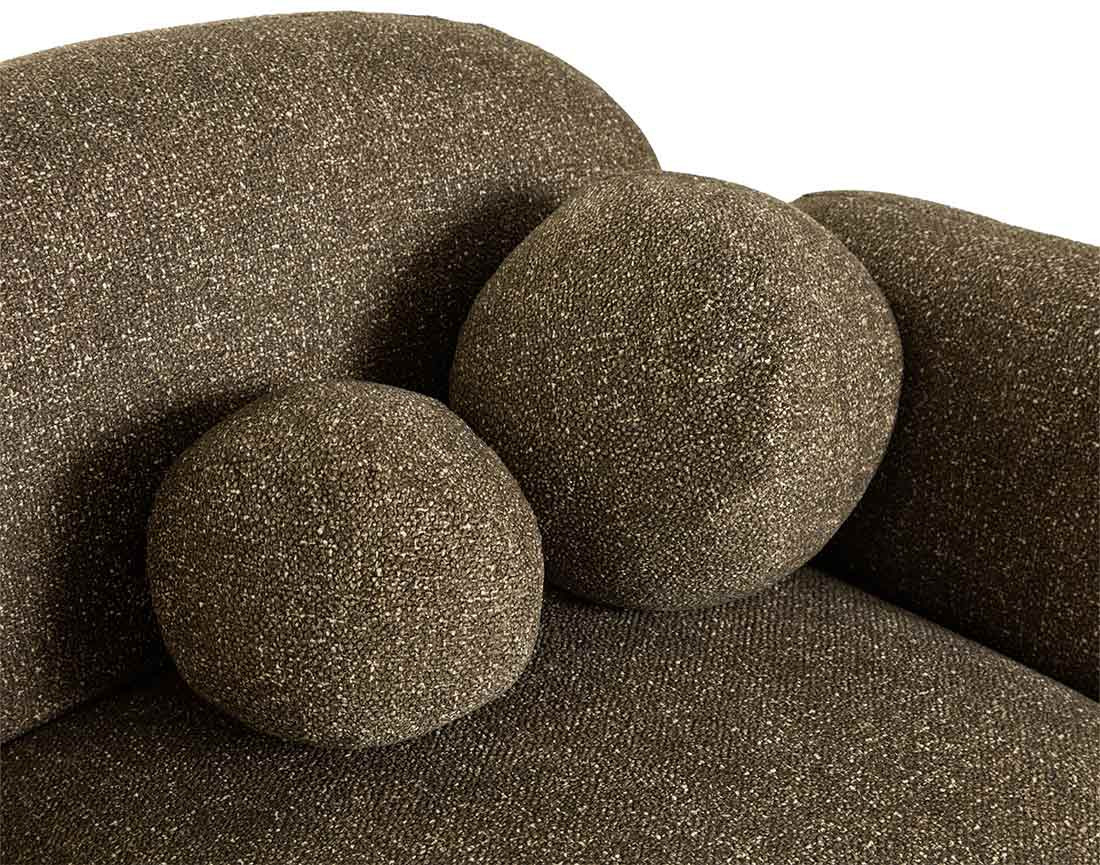 Canapé d'angle gauche 3 places en tissu moucheté Velris