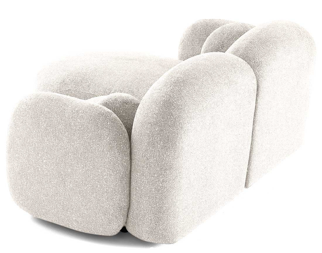 Canapé d'angle gauche 3 places en tissu moucheté Velris Canapé d'angle gauche 3 places en tissu moucheté Velris