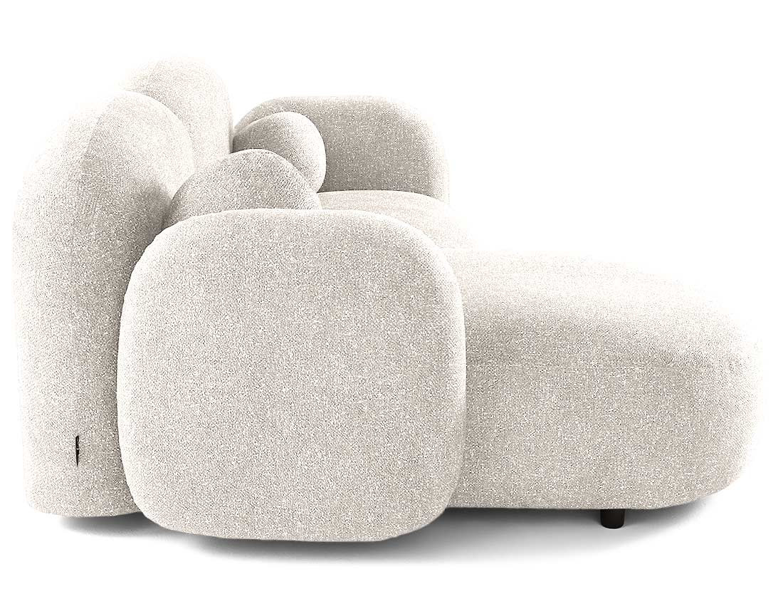 Canapé d'angle gauche 3 places en tissu moucheté Velris Canapé d'angle gauche 3 places en tissu moucheté Velris