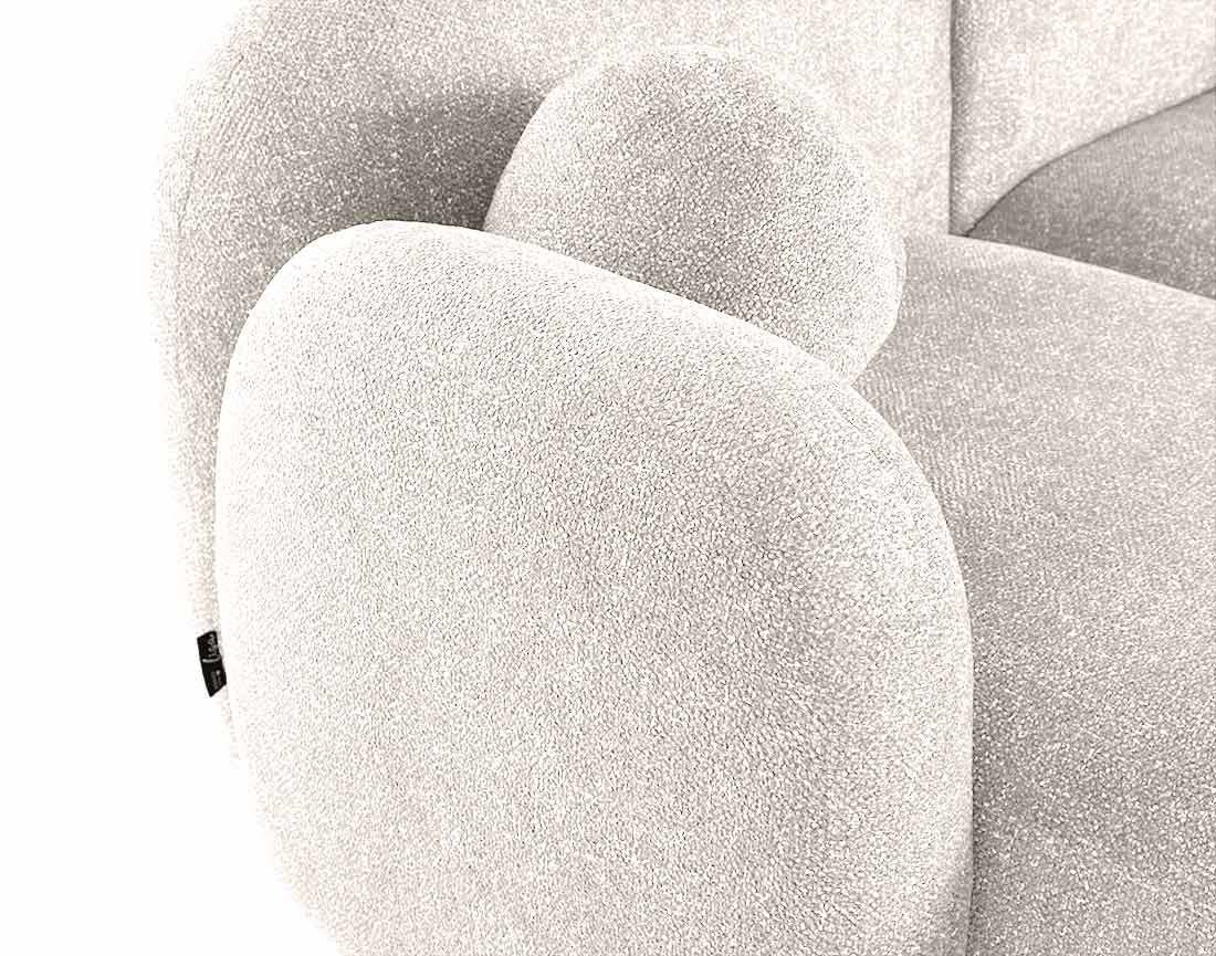 Canapé d'angle gauche 3 places en tissu moucheté Velris Canapé d'angle gauche 3 places en tissu moucheté Velris