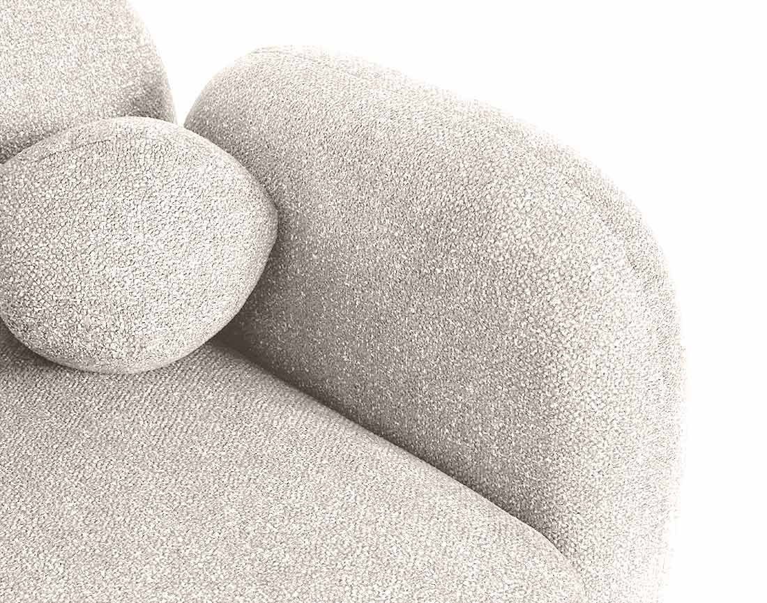 Canapé d'angle gauche 3 places en tissu moucheté Velris Canapé d'angle gauche 3 places en tissu moucheté Velris