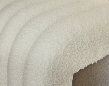 Pouf en tissu bouclette Kenta
