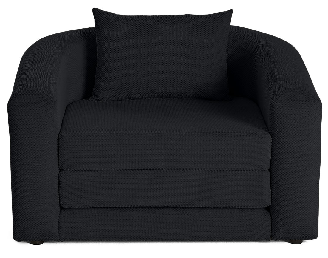 Canapé convertible déplimousse 1 place en velours texturé Nuvia Canapé convertible déplimousse 1 place en velours texturé Nuvia