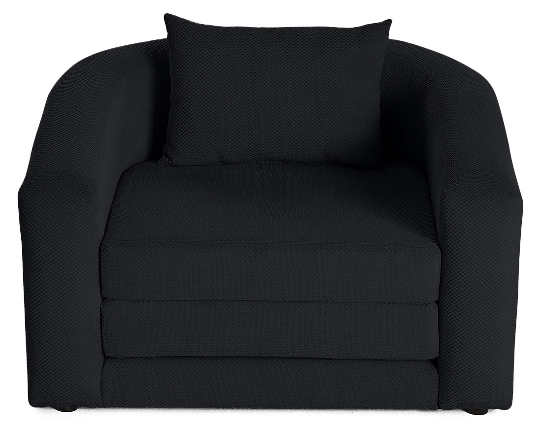 Canapé convertible déplimousse 1 place en velours texturé Nuvia Canapé convertible déplimousse 1 place en velours texturé Nuvia