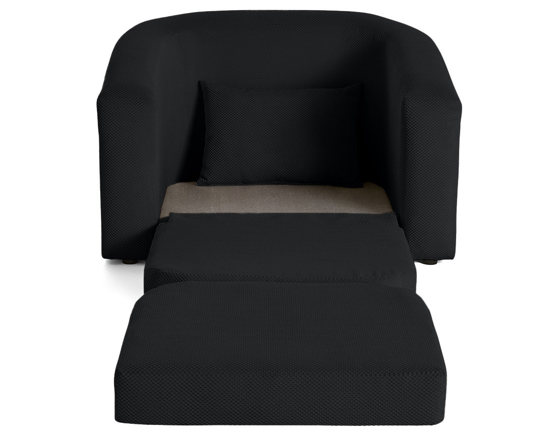 Canapé convertible déplimousse 1 place en velours texturé Nuvia Canapé convertible déplimousse 1 place en velours texturé Nuvia