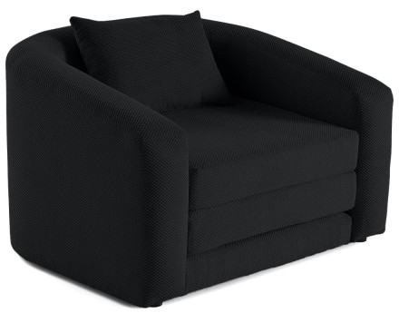 Canapé convertible déplimousse 1 place en velours texturé Nuvia