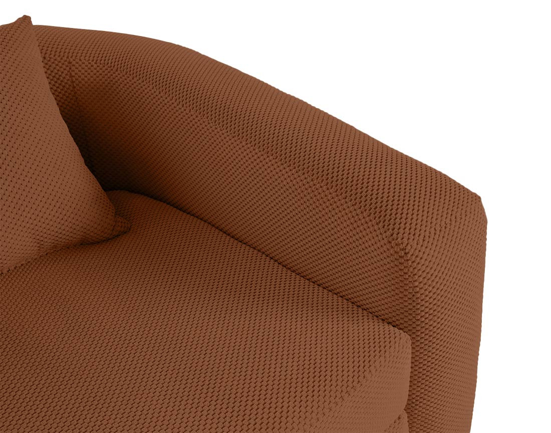 Canapé convertible déplimousse 1 place en velours texturé Nuvia