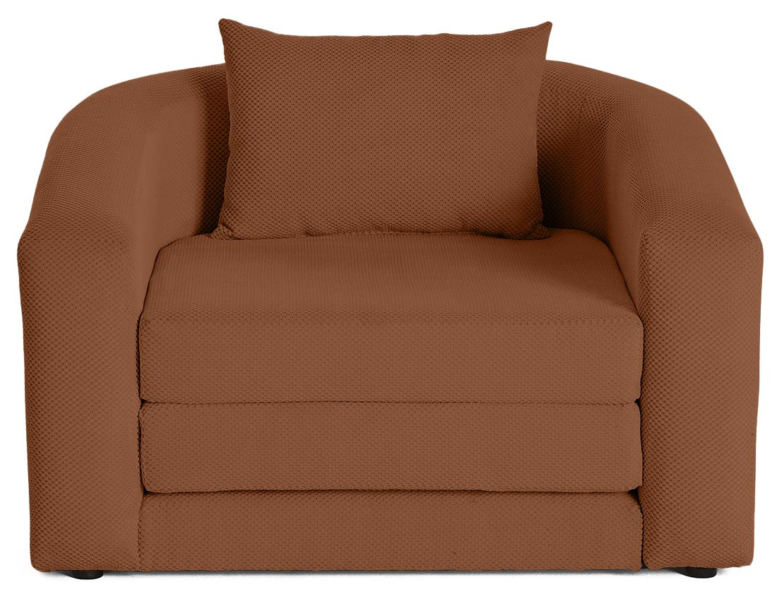 Canapé convertible déplimousse 1 place en velours texturé Nuvia