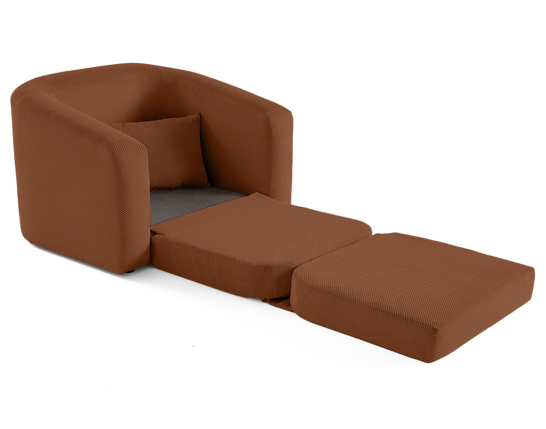 Canapé convertible déplimousse 1 place en velours texturé Nuvia