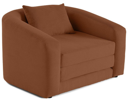 Canapé convertible déplimousse 1 place en velours texturé Nuvia