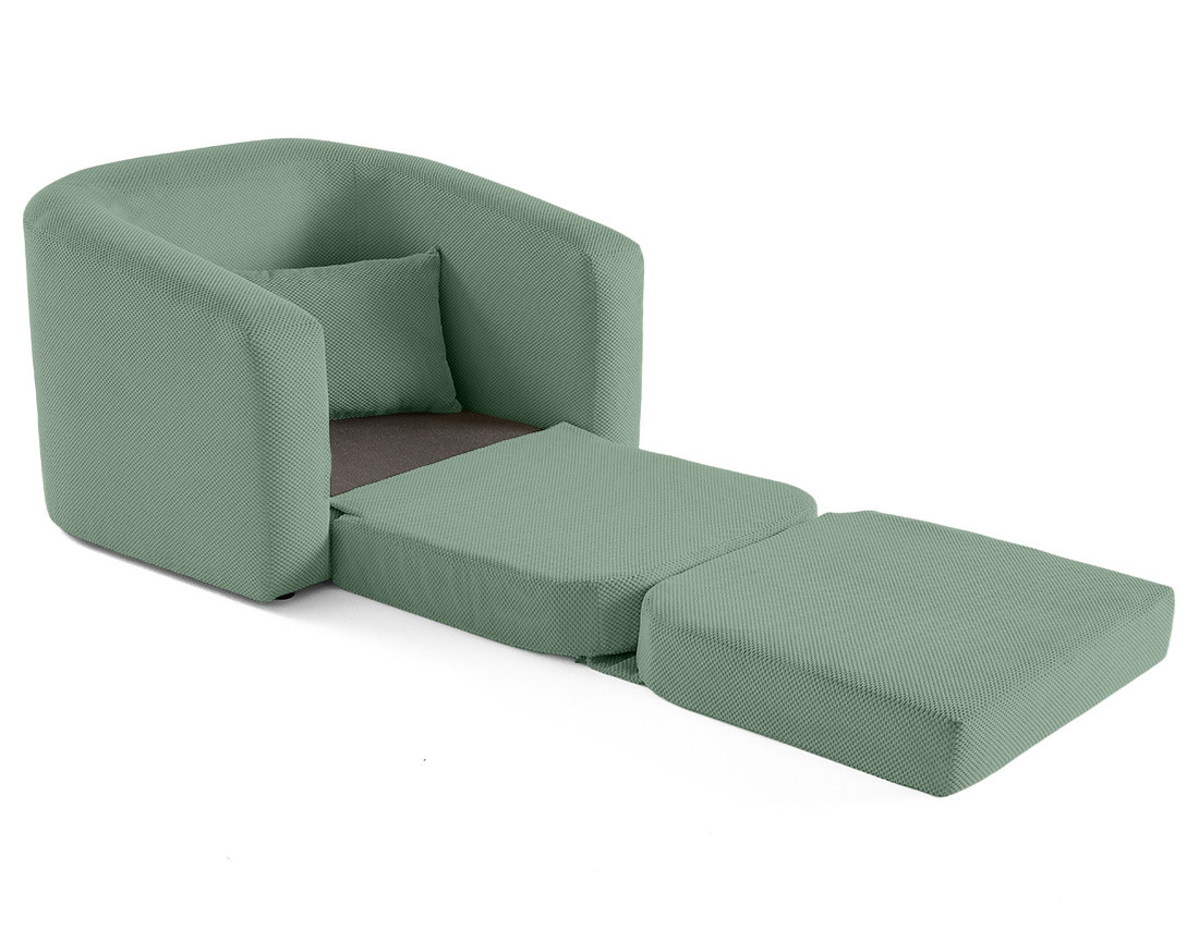 Canapé convertible déplimousse 1 place en velours texturé Nuvia