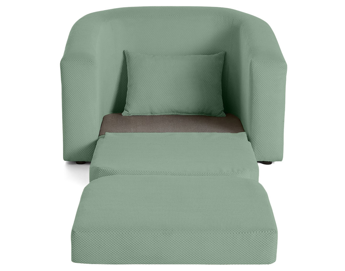 Canapé convertible déplimousse 1 place en velours texturé Nuvia