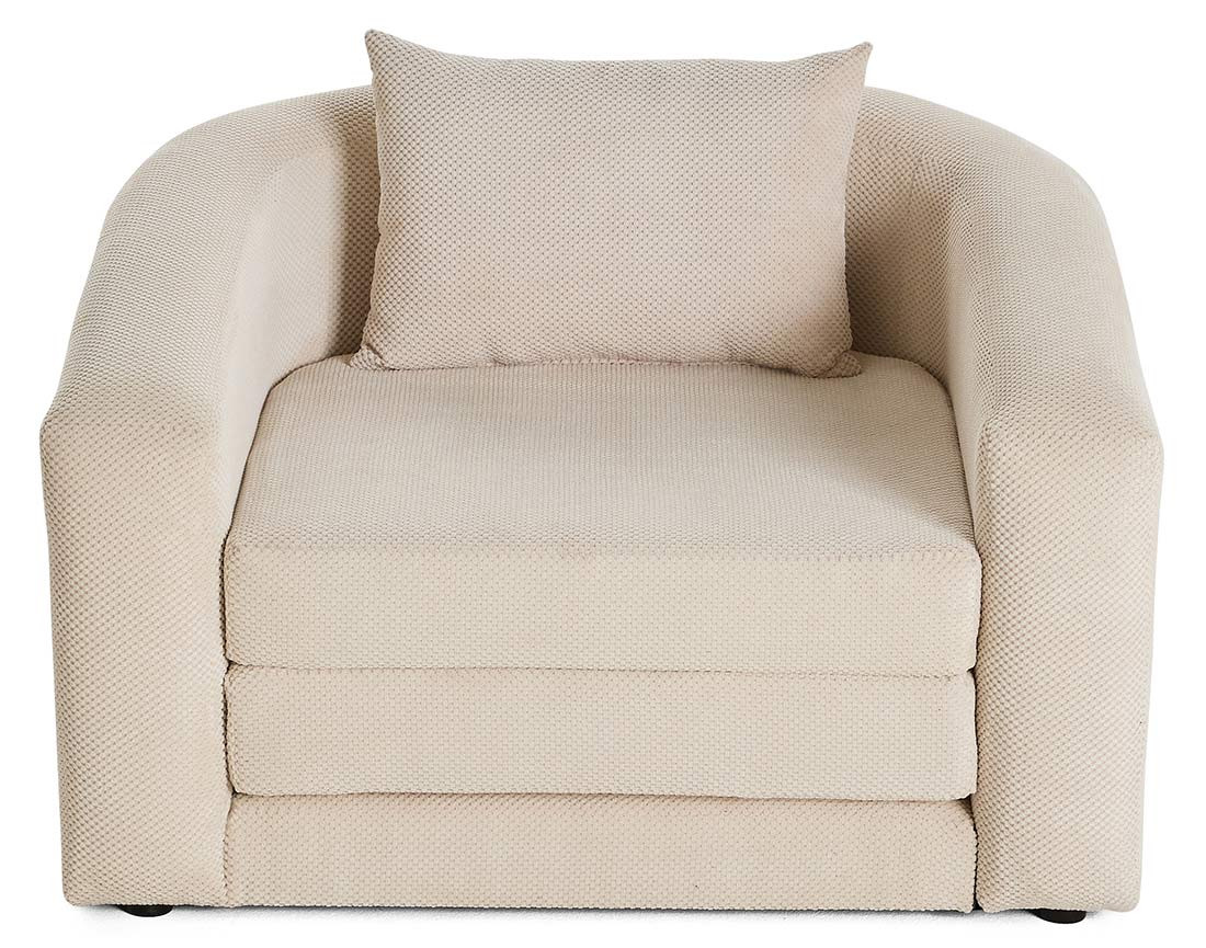 Canapé convertible déplimousse 1 place en velours texturé Nuvia Canapé convertible déplimousse 1 place en velours texturé Nuvia