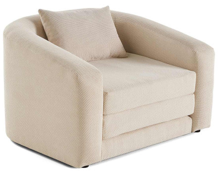 Canapé convertible déplimousse 1 place en velours texturé Nuvia