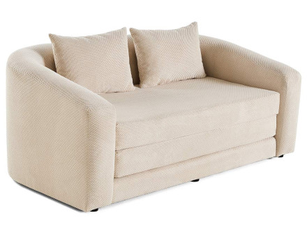 Canapé convertible déplimousse 2 places en velours texturé Nuvia