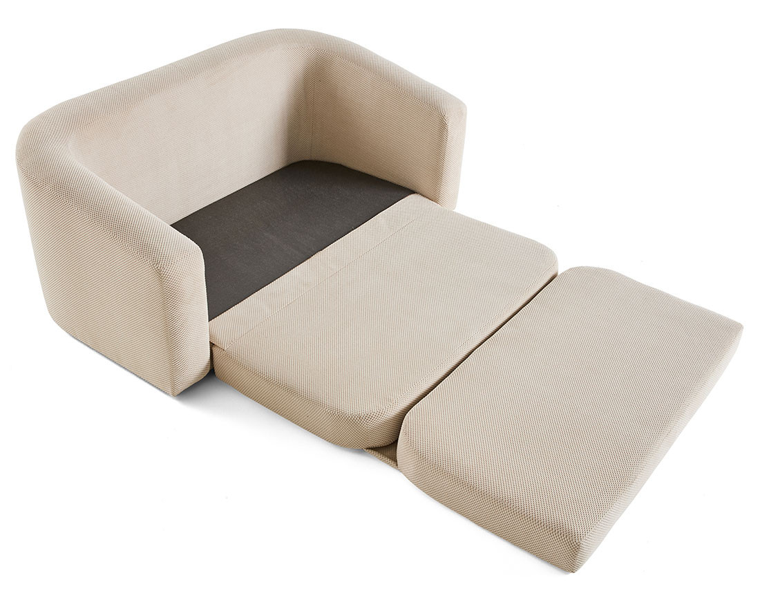 Canapé convertible déplimousse 2 places en velours texturé Nuvia Canapé convertible déplimousse 2 places en velours texturé Nuvia