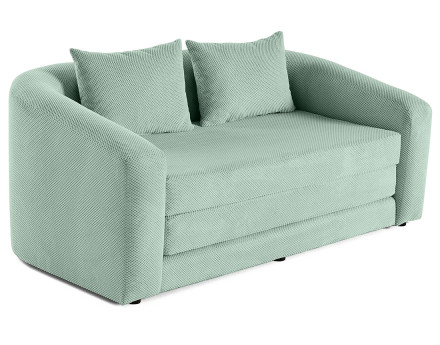 Canapé convertible déplimousse 2 places en velours texturé Nuvia