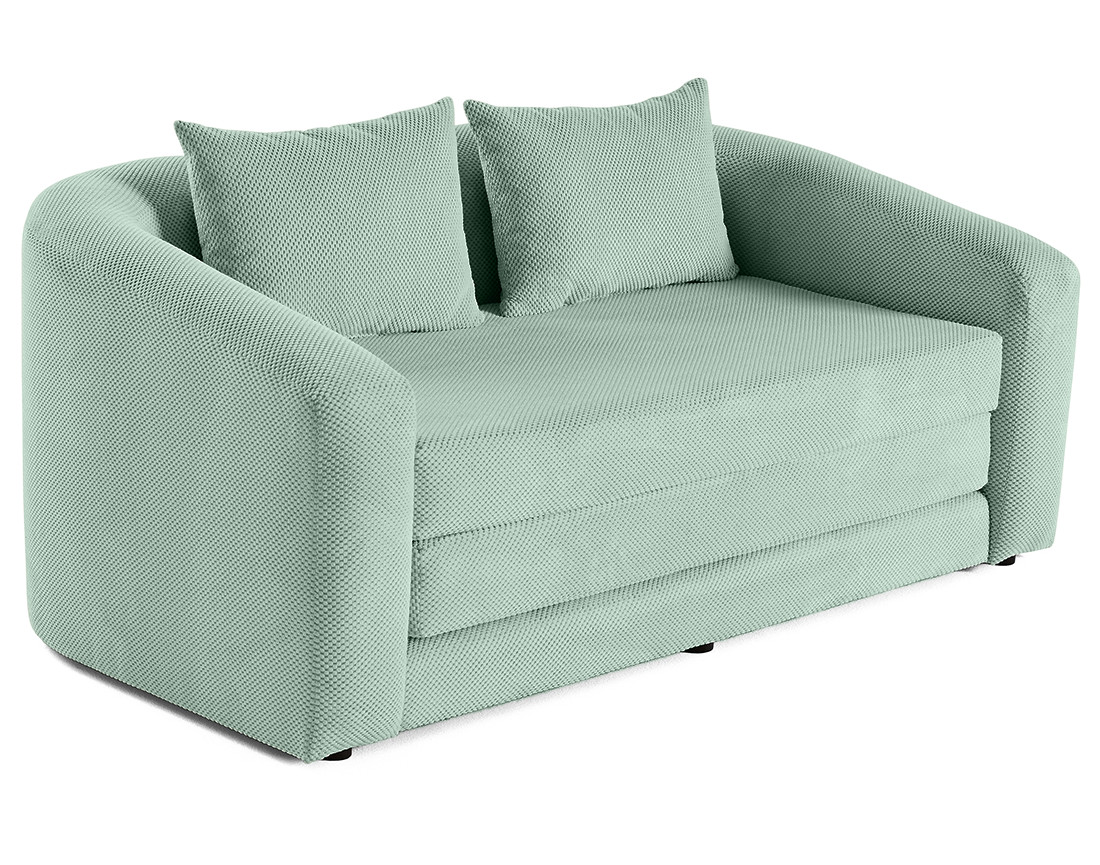 Canapé convertible déplimousse 2 places en velours texturé Nuvia