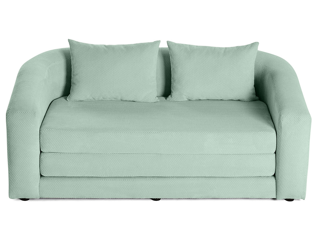 Canapé convertible déplimousse 2 places en velours texturé Nuvia