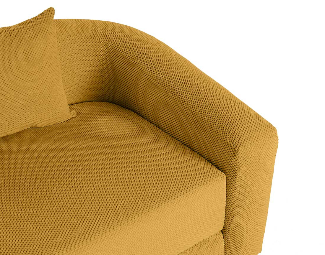 Canapé convertible déplimousse 3 places en velours texturé Nuvia