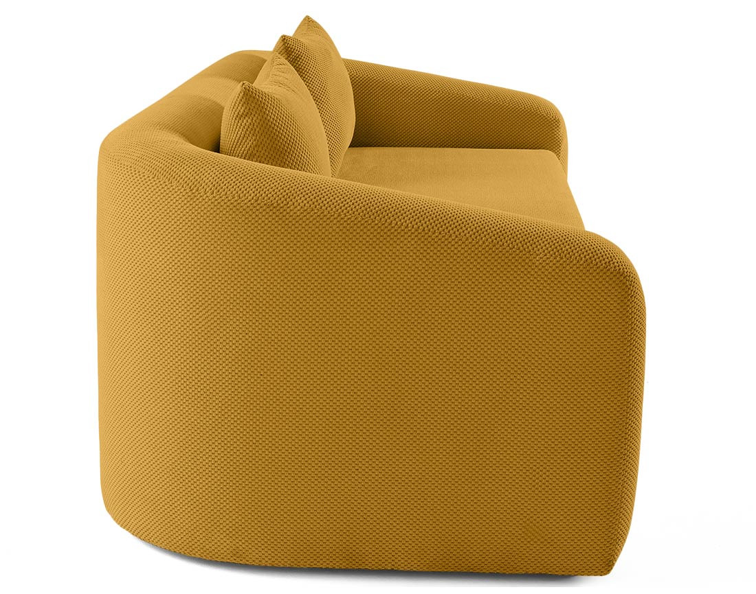 Canapé convertible déplimousse 3 places en velours texturé Nuvia