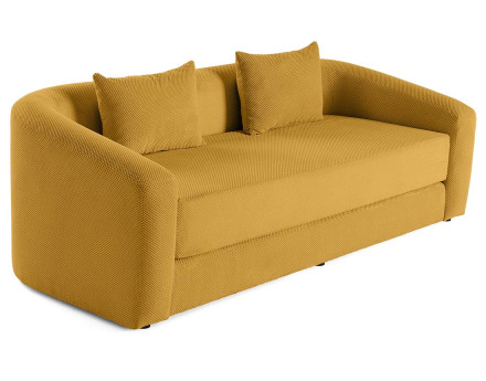 Canapé convertible déplimousse 3 places en velours texturé Nuvia