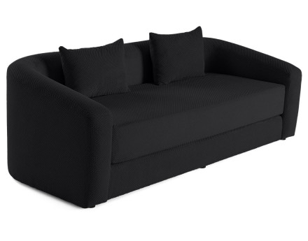 Canapé convertible déplimousse 3 places en velours texturé Nuvia