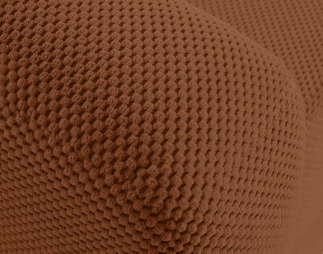 Canapé convertible déplimousse 3 places en velours texturé Nuvia