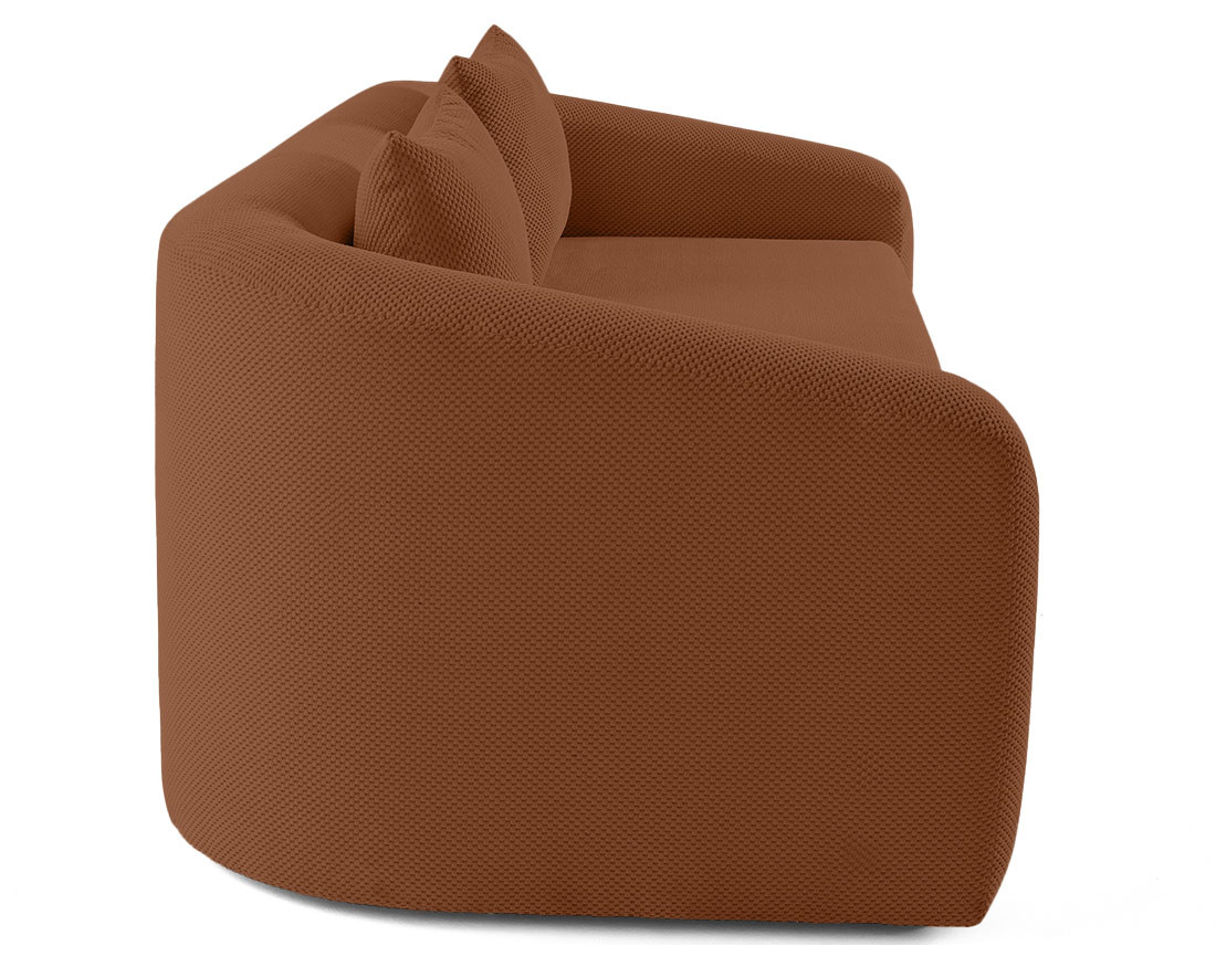 Canapé convertible déplimousse 3 places en velours texturé Nuvia