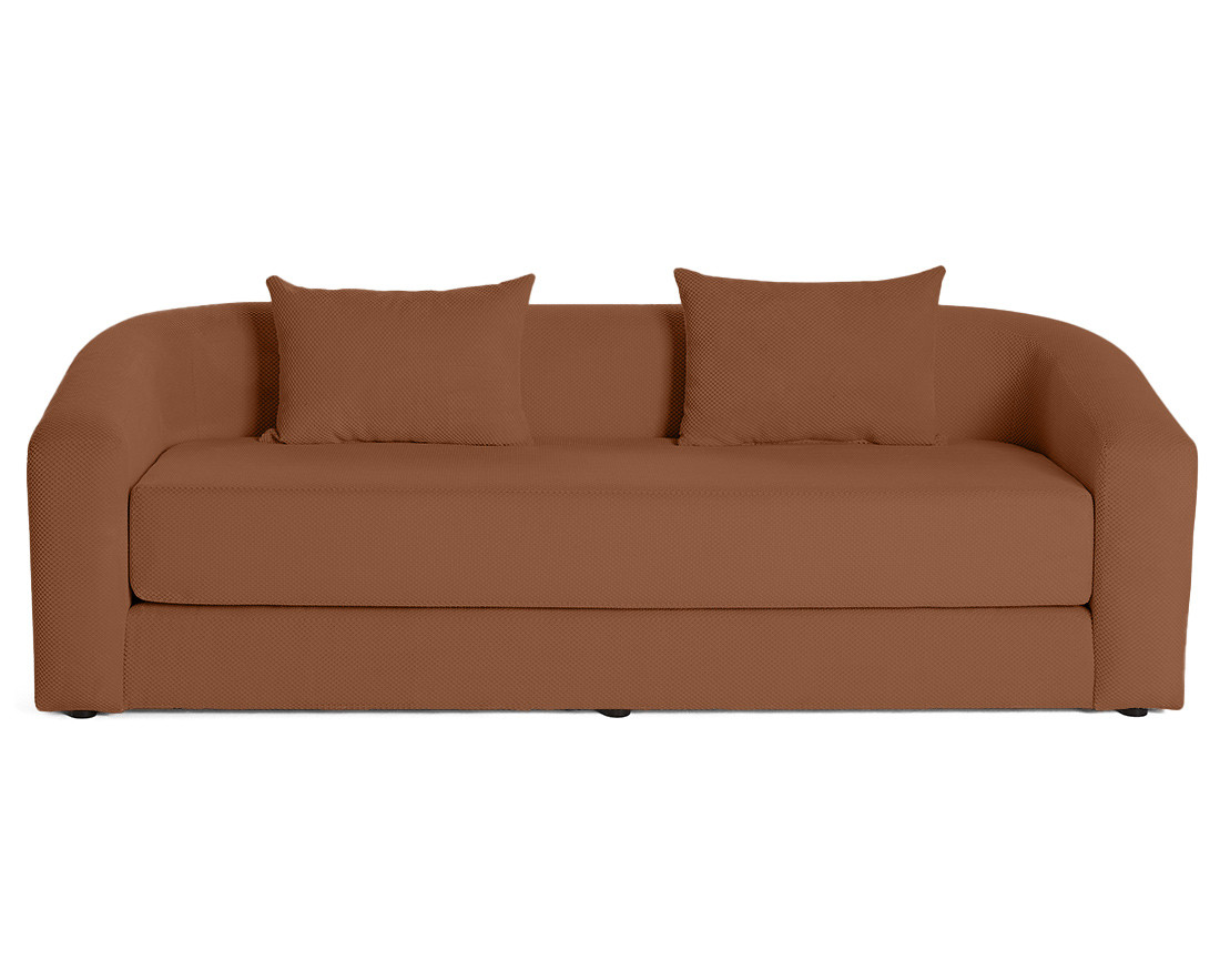 Canapé convertible déplimousse 3 places en velours texturé Nuvia