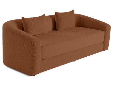 Canapé convertible déplimousse 3 places en velours texturé Nuvia