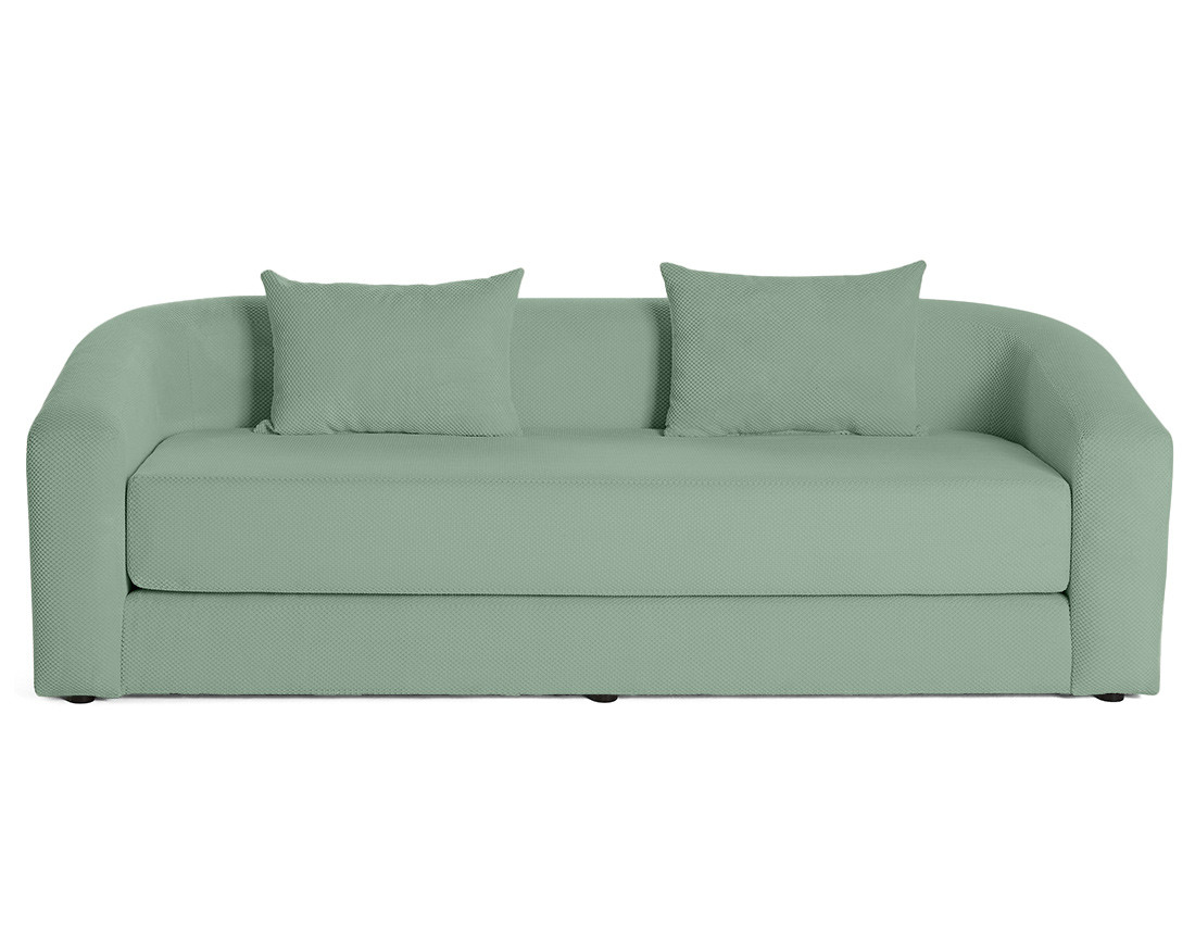 Canapé convertible déplimousse 3 places en velours texturé Nuvia