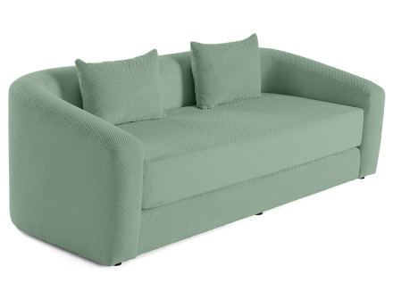 Canapé convertible déplimousse 3 places en velours texturé Nuvia