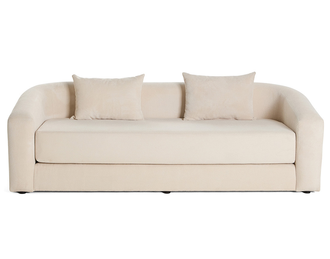 Canapé convertible déplimousse 3 places en velours texturé Nuvia Canapé convertible déplimousse 3 places en velours texturé Nuvia