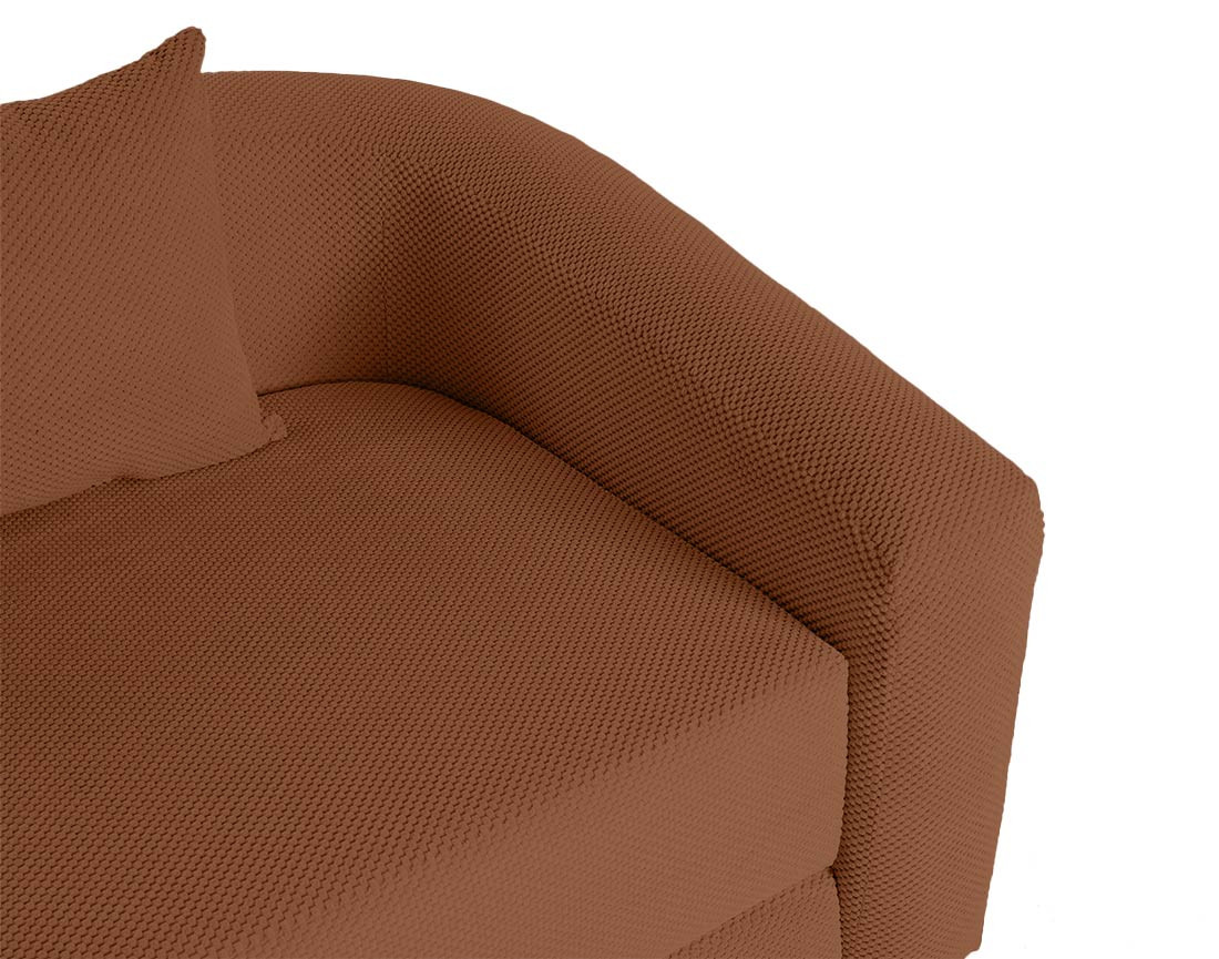 Canapé convertible déplimousse 3 places en velours texturé Nuvia