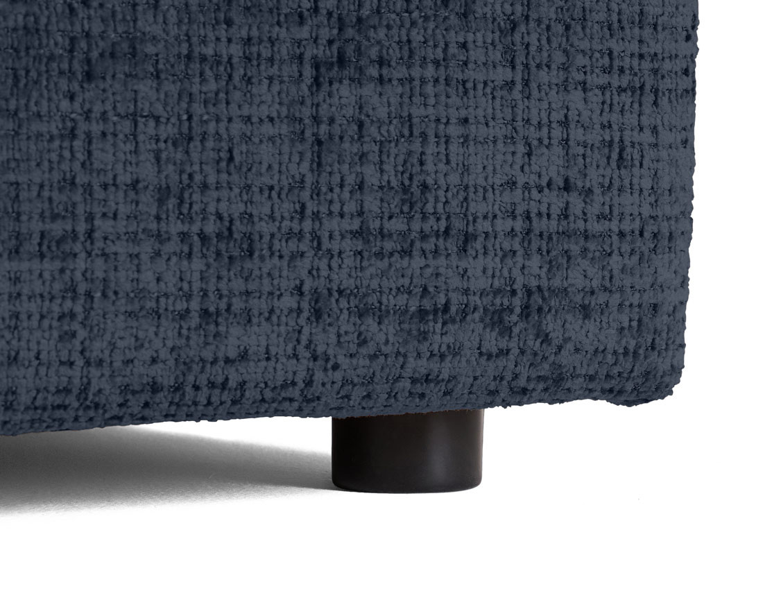 Canapé droit 4 places avec double méridienne en velours texturé Collins