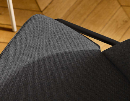 Lot de 4 chaises en tissu gris anthracite Imelda