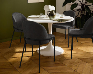 Lot de 4 chaises en tissu...