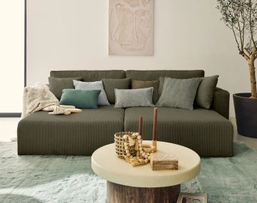 Canapé droit 4 places double méridienne Topaze - Best Mobilier