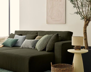 Canapé droit 4 places double méridienne Topaze - Best Mobilier