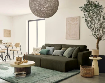 Canapé droit 4 places double méridienne Topaze - Best Mobilier