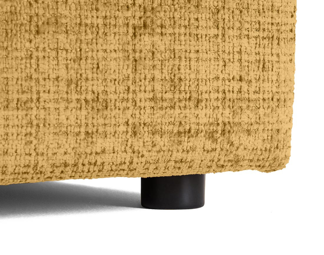 Canapé droit 4 places avec double méridienne en velours texturé Collins