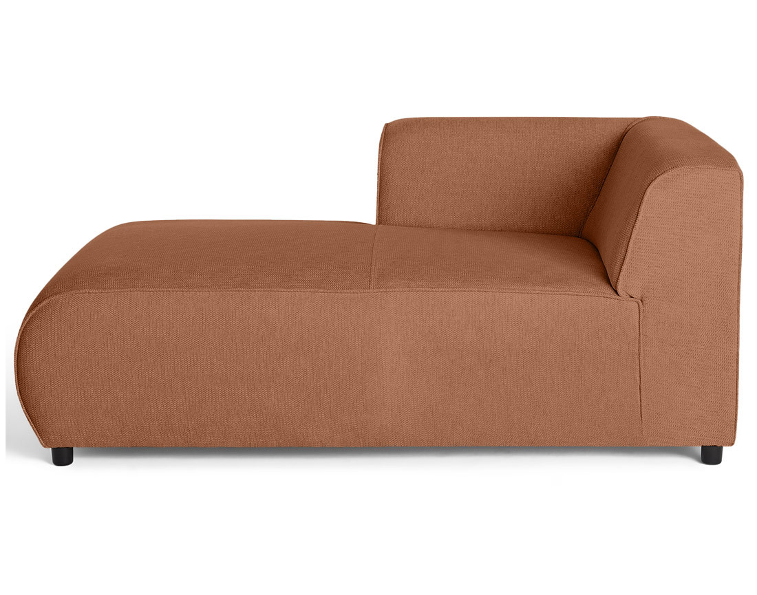 Module d'assise méridienne gauche en tissu texturé Suaro