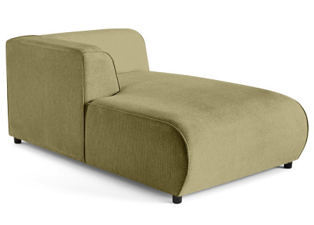 Module d'assise méridienne gauche en tissu texturé Suaro