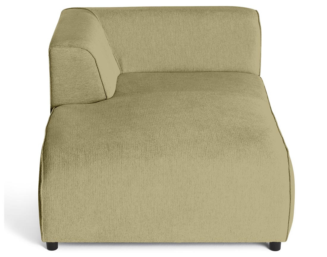 Module d'assise méridienne gauche en tissu texturé Suaro