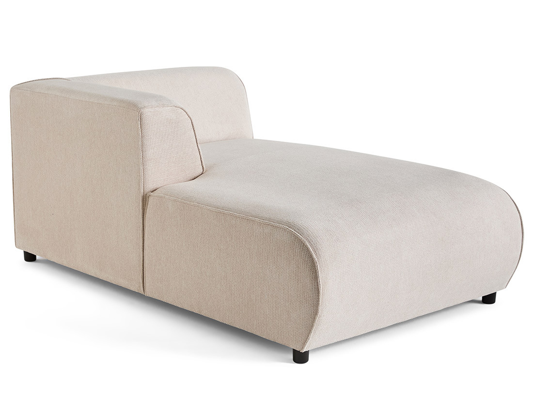 Module d'assise méridienne gauche en tissu texturé Suaro Module d'assise méridienne gauche en tissu texturé Suaro